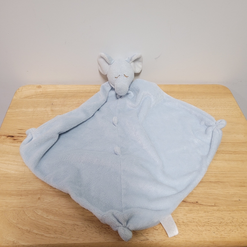 Angel Dear Light Blue Elephant Secuirty Blanket Plush Baby Infant Lovey Toy